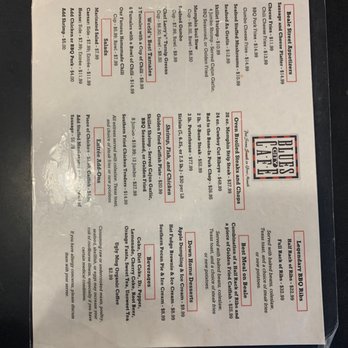Blues City Cafe - Menu - Southern Near Me - Memphis, Tennessee