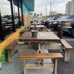 Outside seating Outside seating