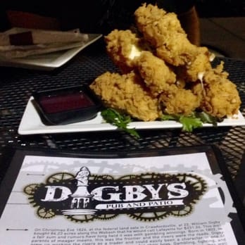 Digby's Pub and Patio - This is the appetizer, Cheese Bricks. WOW! These are huge & I will order again. Who doesn't love fried cheese?! - New American Near Me - Lafayette, Indiana Digby's Pub and Patio - This is the appetizer, Cheese Bricks. WOW! These are huge & I will order again. Who doesn't love fried cheese?! - New American Near Me - Lafayette, Indiana