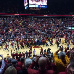 Hilton Coliseum - Court storming when you beat the number #1 team in the country!