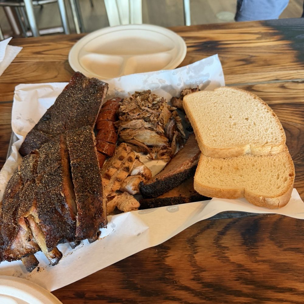 Copper State Barbecue - Bbq platter a little of everything. Highly recommended - Barbeque Near Me - Scottsdale, Arizona Copper State Barbecue - Bbq platter a little of everything. Highly recommended - Barbeque Near Me - Scottsdale, Arizona