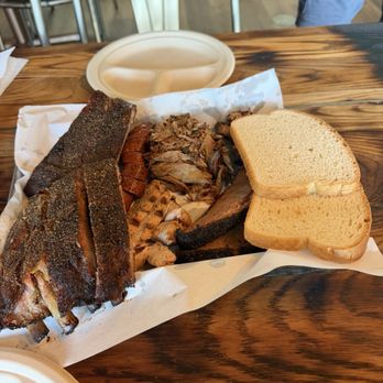 Copper State Barbecue - Bbq platter a little of everything. Highly recommended - Barbeque Near Me - Scottsdale, Arizona Copper State Barbecue - Bbq platter a little of everything. Highly recommended - Barbeque Near Me - Scottsdale, Arizona