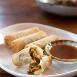 The Rice Den - Crispy lamb spring rolls, sour plum sauce