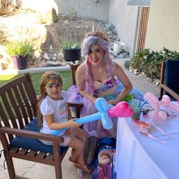 Unicorn Princess with birthday girl