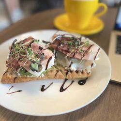 La Tazza Specialty Coffee - Avocado Toast with Prosciutto.