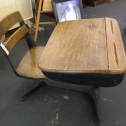 On Second Thought Consign & Thrift - Vintage School Desk $95
