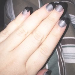 Pink And White Nail - Ask and you shall receive! She did exactly what I asked for and I LOVE my nails :)