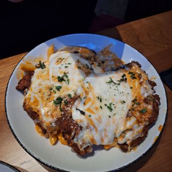 Tommy’s Tavern & Tap - Chicken cutlets on vodka sauce pasta. Dish is so huge, it's enough for 2 dishes - Sports Bars Near Me - Edgewater, New Jersey Tommy’s Tavern & Tap - Chicken cutlets on vodka sauce pasta. Dish is so huge, it's enough for 2 dishes - Sports Bars Near Me - Edgewater, New Jersey