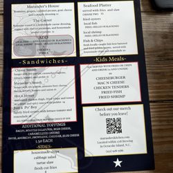 Marauder's Kitchen - Menu