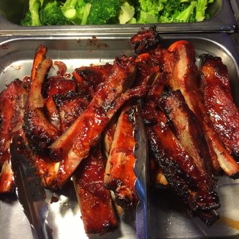 China Super Buffet - a tray of ribs and broccoli - Chinese Near Me - Katy, Texas