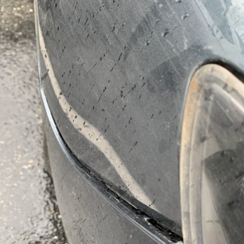 Kirmac Collision & Autoglass - The brand new front bumper installed, not fastened properly and not aligned a all. - Body Shops Near Me - Langley, British Columbia Kirmac Collision & Autoglass - The brand new front bumper installed, not fastened properly and not aligned a all. - Body Shops Near Me - Langley, British Columbia