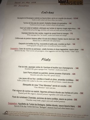 Menu photo 8 Chez Monsieur Paris, 75