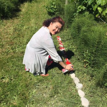 Vinoscenti Vineyards - It's all about the foundation says Melissa helping at the road of romance - Wineries Near Me - Surrey, British Columbia