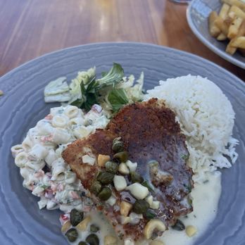 Duke's La Jolla - Sauted Mac Nut & Herb Crusted Fresh Fish - New American Near Me - La Jolla, California