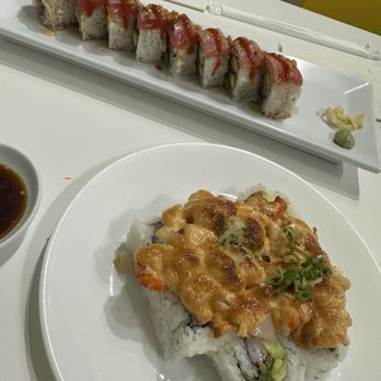 Yellowfish Sushi - Tulum roll (top), Volcano Roll (bottom) - Sushi Bars Near Me - San Antonio, Texas Yellowfish Sushi - Tulum roll (top), Volcano Roll (bottom) - Sushi Bars Near Me - San Antonio, Texas