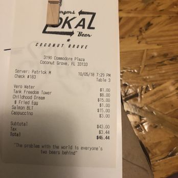 LoKal - Receipt to easily show pricing; worth every penny - Burgers Near Me - Miami, Florida LoKal - Receipt to easily show pricing; worth every penny - Burgers Near Me - Miami, Florida