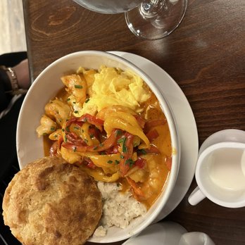 Pomegranate Bistro - Shrimp n grits n biscuit - Breakfast & Brunch Near Me - Redmond, Washington Pomegranate Bistro - Shrimp n grits n biscuit - Breakfast & Brunch Near Me - Redmond, Washington