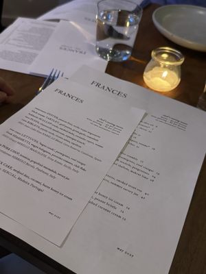 Menu photo 6 Frances San Francisco, CA