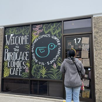 Birdcage Comics Cafe - Entry Door - Cafes Near Me - San Bernardino, California Birdcage Comics Cafe - Entry Door - Cafes Near Me - San Bernardino, California