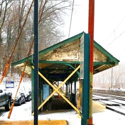 SEPTA: Devon Station - Devon Septa Train Station - Westbound shelter after the fire