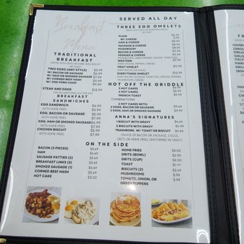 Anna's Restaurant - a menu on a table - Breakfast & Brunch Near Me - Plant City, Florida Anna's Restaurant - a menu on a table - Breakfast & Brunch Near Me - Plant City, Florida
