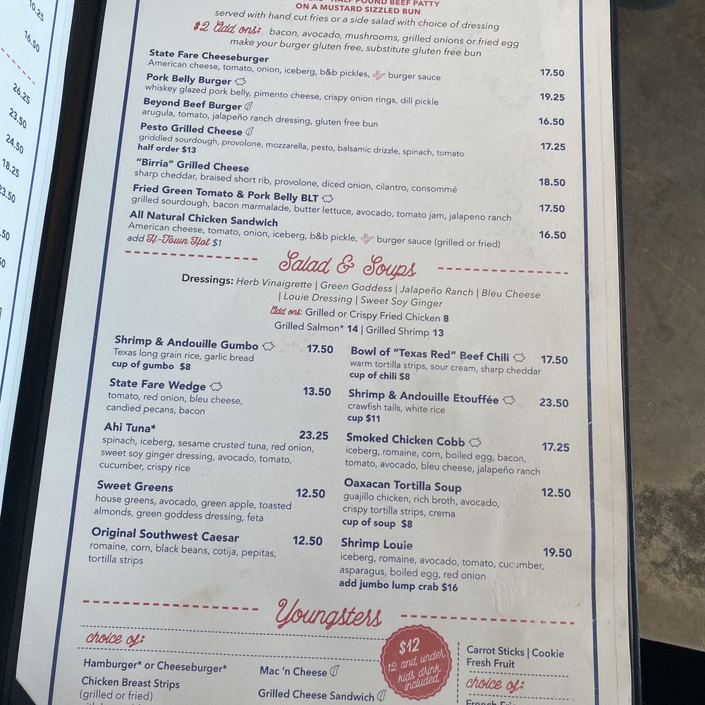 State Fare Kitchen & Bar - Menu 2 - New American Near Me - Houston, Texas State Fare Kitchen & Bar - Menu 2 - New American Near Me - Houston, Texas