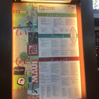 Three's Bar & Grill - The menu - Asian Fusion Near Me - Kihei, Hawaii Three's Bar & Grill - The menu - Asian Fusion Near Me - Kihei, Hawaii