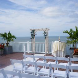 Welcome to your balcony ceremony location - with a water view!