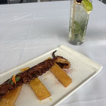 Marfil Bistro - Octopus with polenta and Virgin Mojito - Breakfast & Brunch Near Me - Doral, Florida Marfil Bistro - Octopus with polenta and Virgin Mojito - Breakfast & Brunch Near Me - Doral, Florida