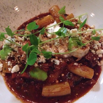 Oakleys Bistro - Shrimp and wild Boar entrée - New American Near Me - Indianapolis, Indiana