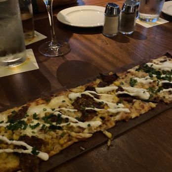 Seasons 52 - Corn and bacon flatbread - New American Near Me - Lone Tree, Colorado