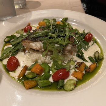 Tarpy's  - Striped Bass with crab risotto - New American Near Me - Monterey, California