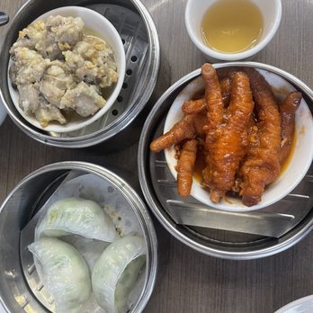 Get Sum Dim Sum - Garlic spare ribs with taro , leek shrimp dumplings chicken feet - Dim Sum Near Me - Ontario, California