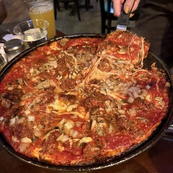 Pequod's Pizza - 14" Large Pan Pizza - Pizza Near Me - Chicago, Illinois Pequod's Pizza - 14" Large Pan Pizza - Pizza Near Me - Chicago, Illinois