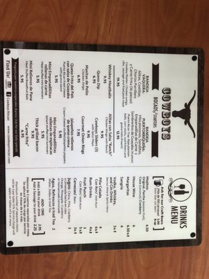 Menu photo 4 Cowboys Rincón, PR Menu photo 4 Cowboys Rincón, PR