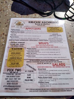 Menu photo 4 Iron Horse Bar & Grill Nevis, MN Menu photo 4 Iron Horse Bar & Grill Nevis, MN
