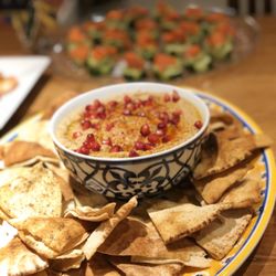 Redko Personal Chef Services - Smoky baba ganoush with dukkah spiced pita chips