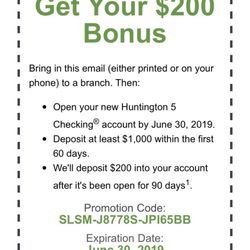 Huntington Bank - False advertising