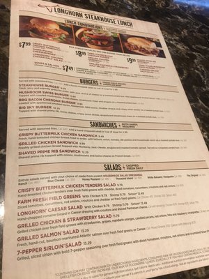 Menu photo 2 LongHorn Steakhouse Albuquerque, NM