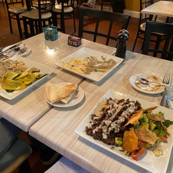 Fattoush - Samke Harra and Beef Shawarma Platter - Mediterranean Near Me - Malvern, Pennsylvania