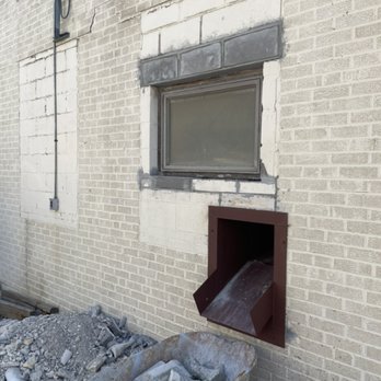 Frames Construction Solutions - Mortar and block repair custom fabricated waste chute - General Contractors Near Me