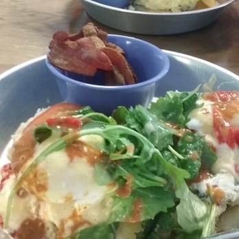 Biscuit Head - Asheville Benedict Biscuit with a side of bacon. - Cafes Near Me - Asheville, North Carolina Biscuit Head - Asheville Benedict Biscuit with a side of bacon. - Cafes Near Me - Asheville, North Carolina