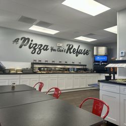 Godfather's Pizza - Part of the front seating area with the buffets.