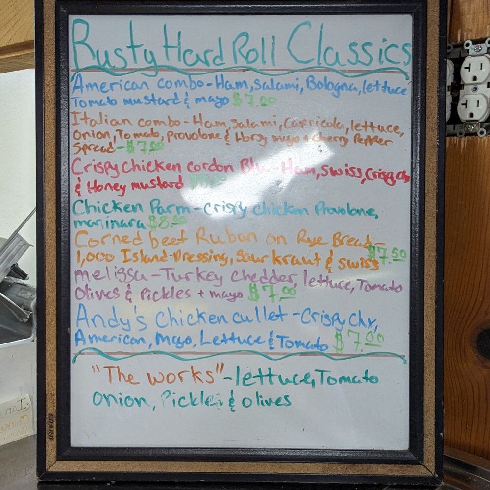 Rusty General Store - a list of items in a kitchen - Breakfast & Brunch Near Me - Torrington, Connecticut Rusty General Store - a list of items in a kitchen - Breakfast & Brunch Near Me - Torrington, Connecticut