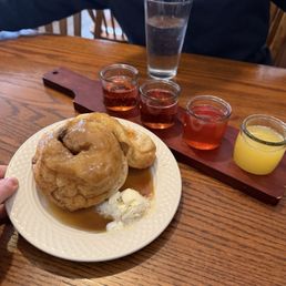 cinnamon roll & mimosa flight cinnamon roll & mimosa flight