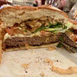 Black & Blue burger with truffle fries