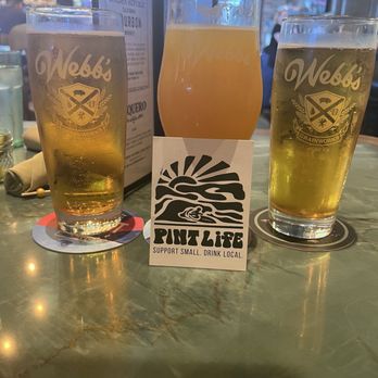 Webb's Grainworks - Left and right: Webb's super crisp Middle: gray light hazy ipa - Breweries Near Me - Aliso Viejo, California Webb's Grainworks - Left and right: Webb's super crisp Middle: gray light hazy ipa - Breweries Near Me - Aliso Viejo, California