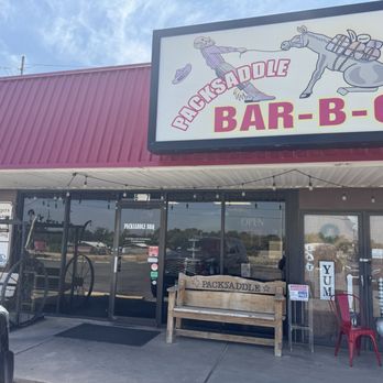 Packsaddle BBQ - Outdoor sign - Barbeque Near Me - San Angelo, Texas Packsaddle BBQ - Outdoor sign - Barbeque Near Me - San Angelo, Texas