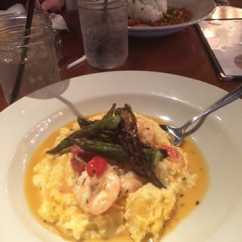 Over Yonder - Shrimp and grits in Chardonnay sauce. - Southern Near Me - Sugar Grove, North Carolina Over Yonder - Shrimp and grits in Chardonnay sauce. - Southern Near Me - Sugar Grove, North Carolina