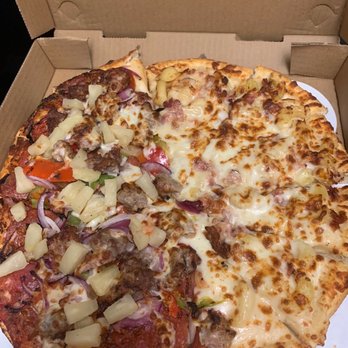 Billy Q's - Medium pizza on sourdough crust from Billy Q's. Half Mac & Cheese and half the Works (with modifications). Delicious! - Pizza Near Me - Palm Desert, California Billy Q's - Medium pizza on sourdough crust from Billy Q's. Half Mac & Cheese and half the Works (with modifications). Delicious! - Pizza Near Me - Palm Desert, California